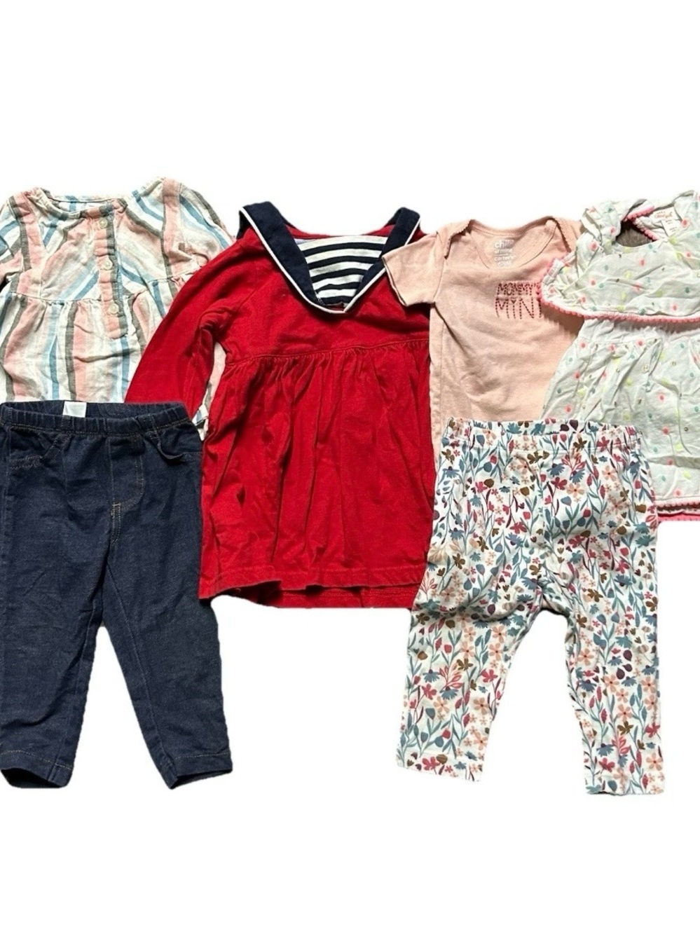 Baby Girl Summer Fall Tommy Hilfiger Dress Leggings Size 6-9 Months